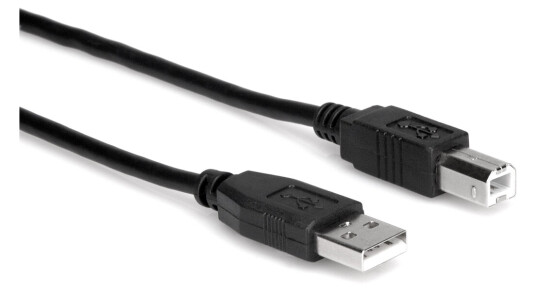 Hosa USB210AB USB 2.0 A/B 10f sort