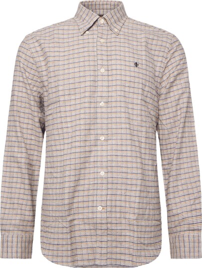 Morris Flannel Mouliné Shirt Slim Fit KHAKI S Morris Flannel Mouliné Shirt Slim Fit KHAKI S