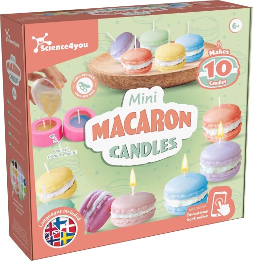 Science4You Mini Macaron Candles Multi Coloured One Size