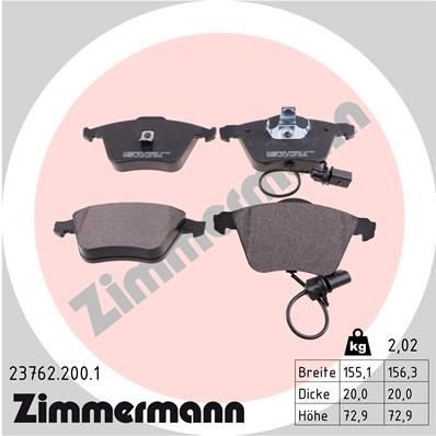 Bremseklosser ZIMMERMANN 23762.200.1 Bremseklosser ZIMMERMANN 23762.200.1
