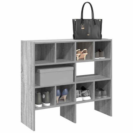 Skostativer 2 stk stablebar grå sonoma 89,5x30x40 cm 8721158577290 Skostativer 2 stk stablebar grå sonoma 89,5x30x40 cm 8721158577290
