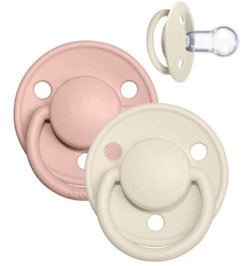 Bibs 2 Pack De Lux Silikon Smokker Ivory/blush