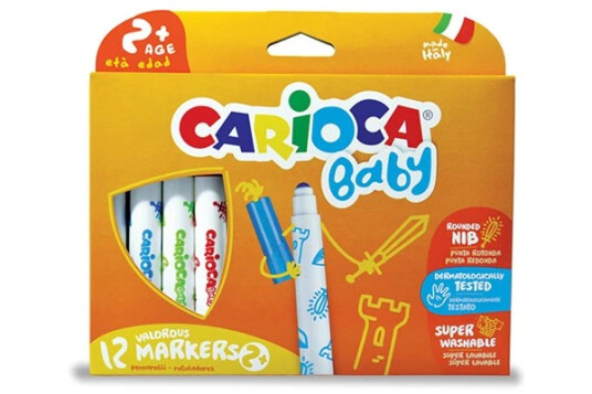 Carioca Marker w/ children's grip 12 pcs 809428 Carioca Marker w/ children's grip 12 pcs 809428