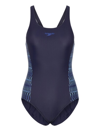 Speedo Placement Muscleback Swimsuit Navy 36