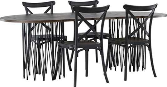 Furniture/Fashion Spisegruppe furniture/fashion Stone med 4 Crosett Stoler GR23038