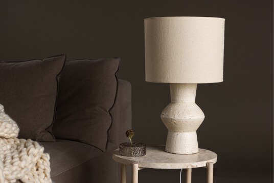 Vind Valön Bordlampe 52 cm Sylinder Elfenben