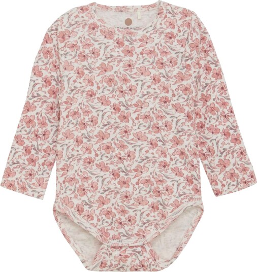 En Fant Body LS Rib AOP Eggnog (80 / 1 år)