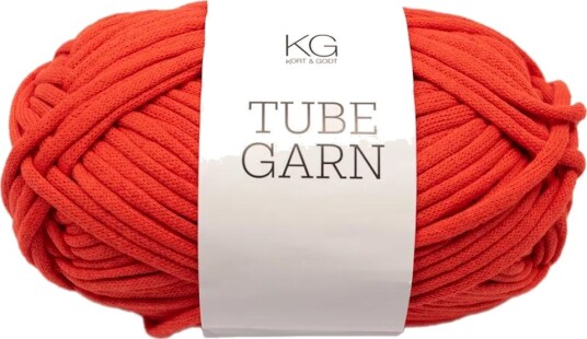 Kort og Godt Tubegarn 4mm Rød-Oransje 0972, 100g