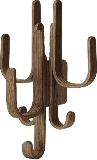 Cooee Design Woody Hook Three Dark Oak Brown ONE SIZE Cooee Design Woody Hook Three Dark Oak Brown ONE SIZE