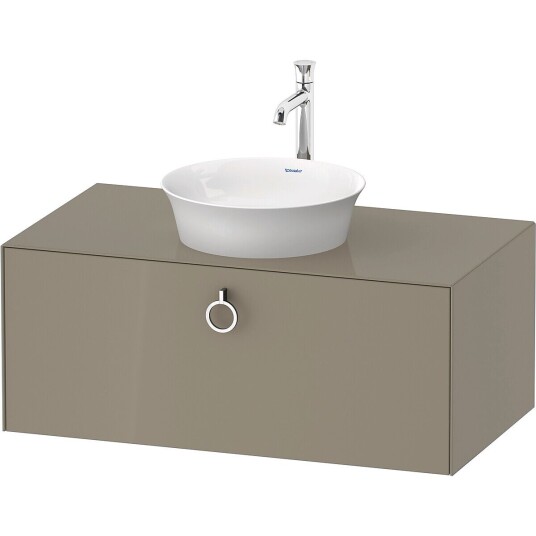 Duravit White Tulip Servantskap 1 skuff 100x55x40,8 cm Stengrå Høyglans