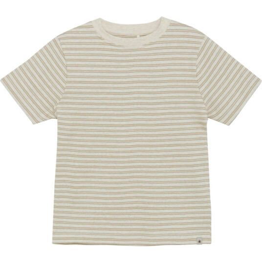 HUTTEliHUT T shirt ss melange rib – irish cream   92