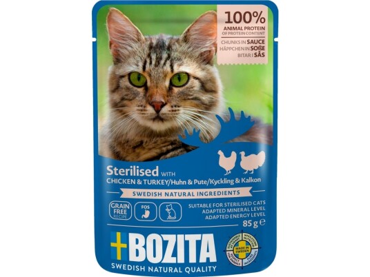 Bozita Sterilised Chicken & Turkey In Sauce Våtfoder 85G