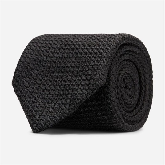 Ferner Jacobsen Tie Grenadine - Black Ferner Jacobsen Tie Grenadine - Black
