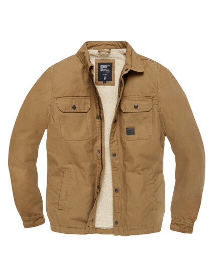 Vintage Industries Dean Sherpa-jakke Sand