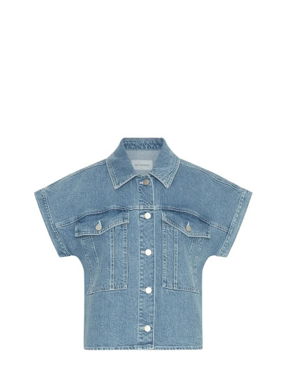 MSCH Copenhagen Mschelida Ada Ss Denim Shirt - Blue - XL MSCH Copenhagen Mschelida Ada Ss Denim Shirt - Blue - XL