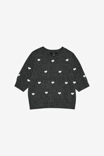 Vero Moda Pullover vmDoffy Intarsia 2/4 O nk Pullov GA Grå