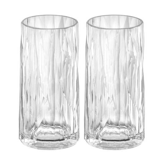 Koziol Club No. 8 drikkeglass plast 30 cl 2-pakning Krystallklar 1736137-01-0 1736168-01-0