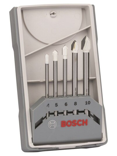 Bosch CYL-9 5-delers flisebor-sett for keramikk og glass, 4-10 mm