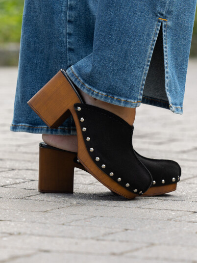 Roberto Rosso - Clogs Suede Black storrelse 39