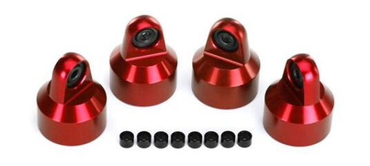 Traxxas 7764R Shock Caps Aluminium Red 4