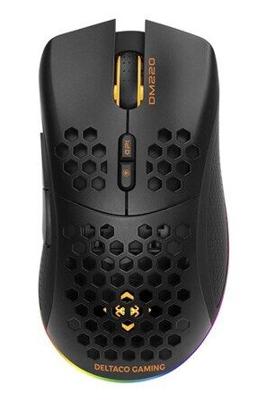 Deltaco DM220 Trådløs Gamingmus med RGB 7 knapper - Lettvekts, Svart