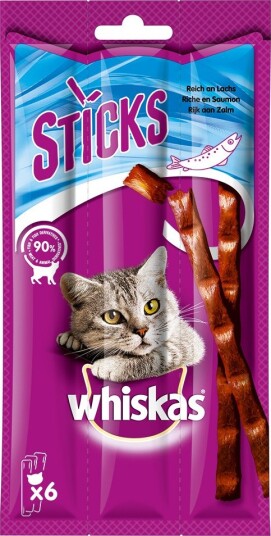 Whiskas Sticks Rikt På Laks 14 X 36 G