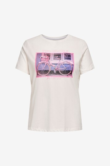 Only Carmakoma   T skjorte carCruz Life SS O neck Reg Tee Jrs   Hvit