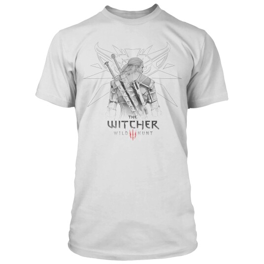 The Witcher T-skjorte Sketched Geralt - S - Voksen - 100% bomull The Witcher T-skjorte Sketched Geralt - S - Voksen - 100% bomull