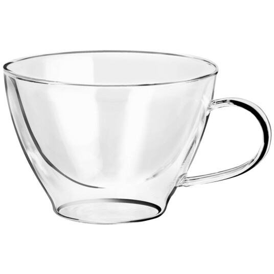 VEGA Te & kaffeglass Dila med håndtak; 42cl, 12x8.3 cm ØxH; Transparent; 2 Stykk / Forpakning VEGA Te & kaffeglass Dila med håndtak; 42cl, 12x8.3 cm ØxH; Transparent; 2 Stykk / Forpakning