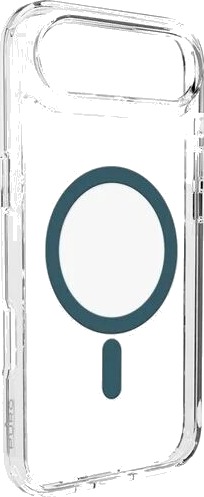 Puro Lite Mag TPU+PC Case Compatible with MagSafe for iPhone 17 Air Transparent with Turquoise Ring