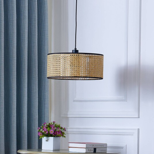 Lindby Otso hengelampe bambus Ø 40 cm