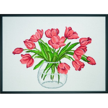 Permin Broderisett Tulipaner 58x42cm