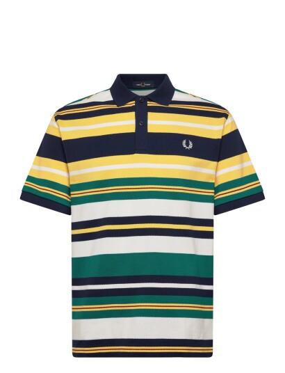 Fred Perry Striped Relaxed Polo Multi/patterned XS