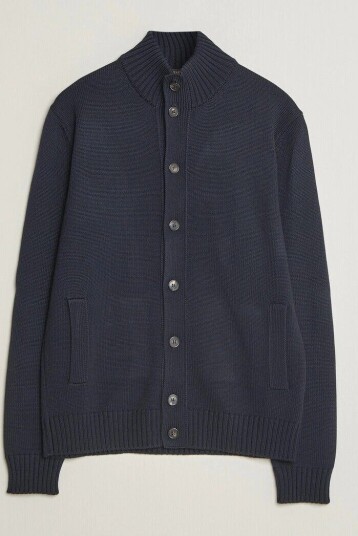 Zanone Virgin Merino Wool Chioto Navy Zanone Virgin Merino Wool Chioto Navy