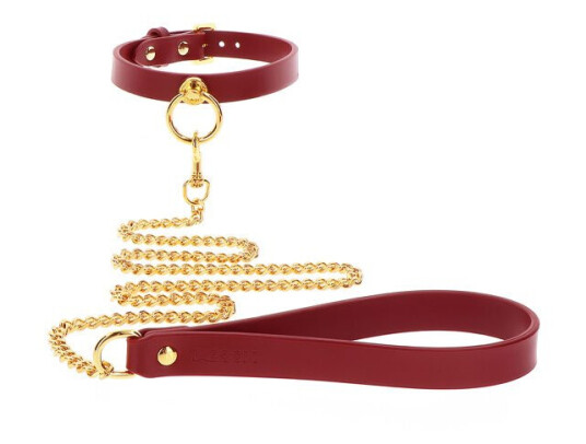 Taboom Bondage Taboom Luxury: O-Ring Collar & Chain Leash Taboom Bondage Taboom Luxury: O-Ring Collar & Chain Leash