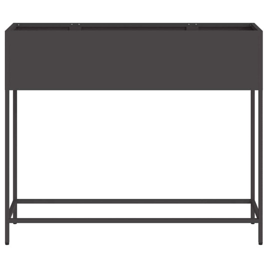 vidaXL Hevet Hageplante Svart 100 x 26 x 82 cm Stål