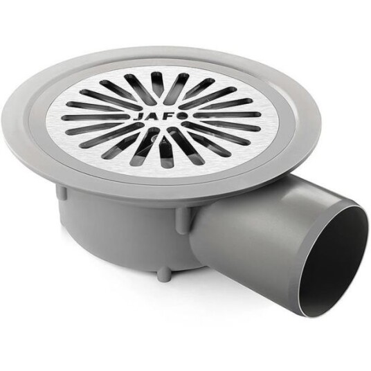 Jafo 7113195 Gulvsluk 150 mm, med sideutløp Uten uttak i rist Jafo 7113195 Gulvsluk 150 mm, med sideutløp Uten uttak i rist
