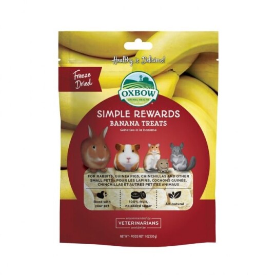 Oxbow Simple Rewards Banana Treats 30 G Oxbow Simple Rewards Banana Treats 30 G