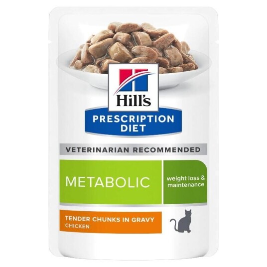 Hill's Prescription Diet Metabolic Våtfôr til Katt med Kylling 12 x 85 g Hill's Prescription Diet Metabolic Våtfôr til Katt med Kylling 12 x 85 g