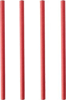 Papirsugerør røde 15 cm 200-pakning