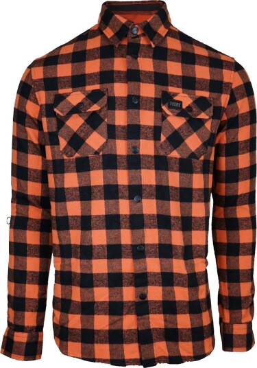Avignon Unisex AFTER Hunt Flannel Shirt Orange/Black XL