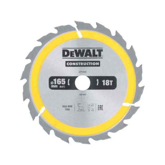 Dewalt Sagblad 165x20x18t dt1933