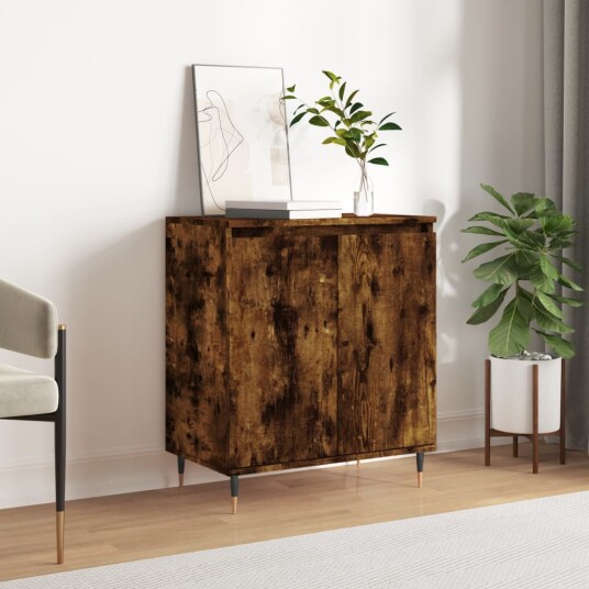 vidaXL Skjenk røkt eik 60x35x70 cm konstruert tre vidaXL Skjenk røkt eik 60x35x70 cm konstruert tre