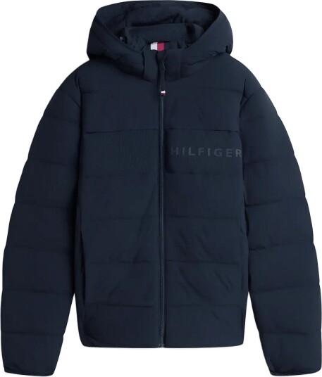 Tommy Hilfiger Detachable Hooded Branded Puffer Navy L Tommy Hilfiger Detachable Hooded Branded Puffer Navy L
