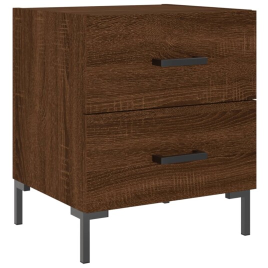 vidaXL Nattbord 2 stk brun eik 40x35x47,5 cm konstruert tre