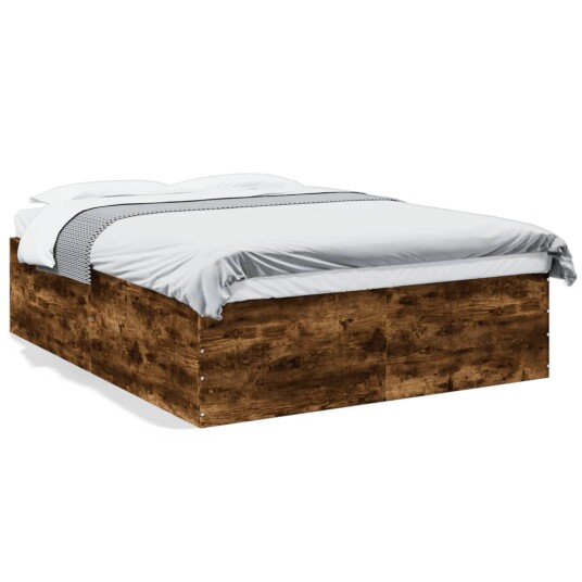 Sengeramme røkt eik 150x200 cm konstruert tre 8721102615580