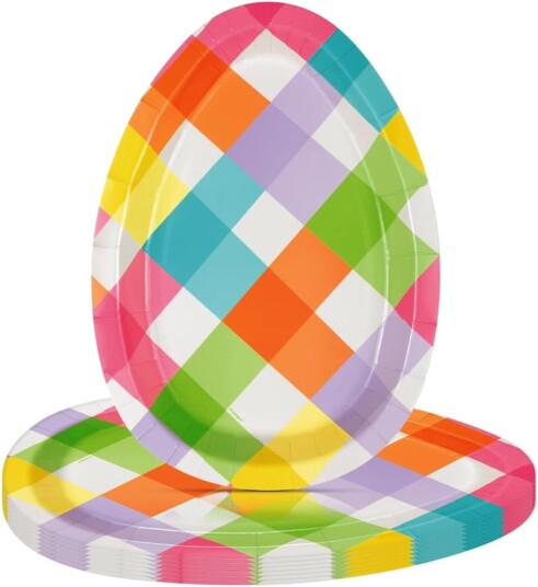Papptallerken Påske Eggformede Tallerkener Pk/8 Papptallerken Påske Eggformede Tallerkener Pk/8