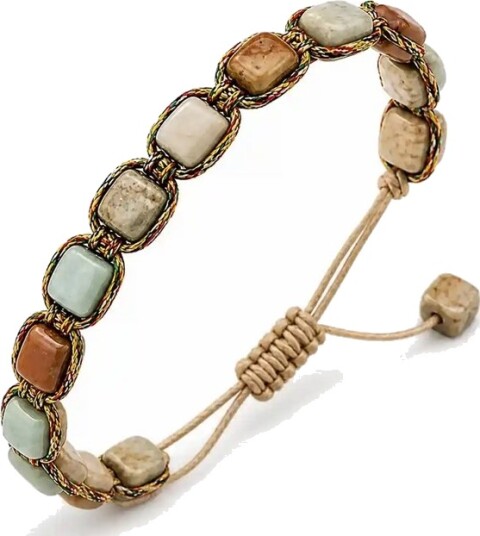 Boheme Nude StraightHerrearmband med Naturstein