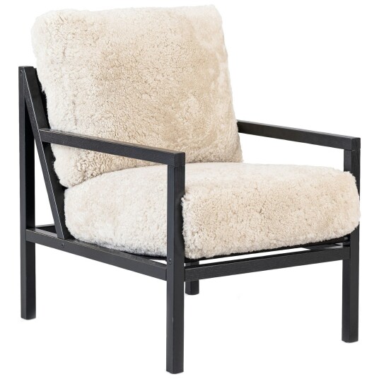 Jonas Ihreborn Seventy Five Wood Lenestol Svart Eik / Saueskinn Moonlight