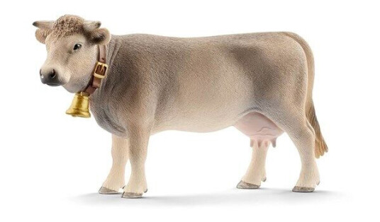 Schleich Farm World Braunvieh Ku Figur i Plast for 3+ År